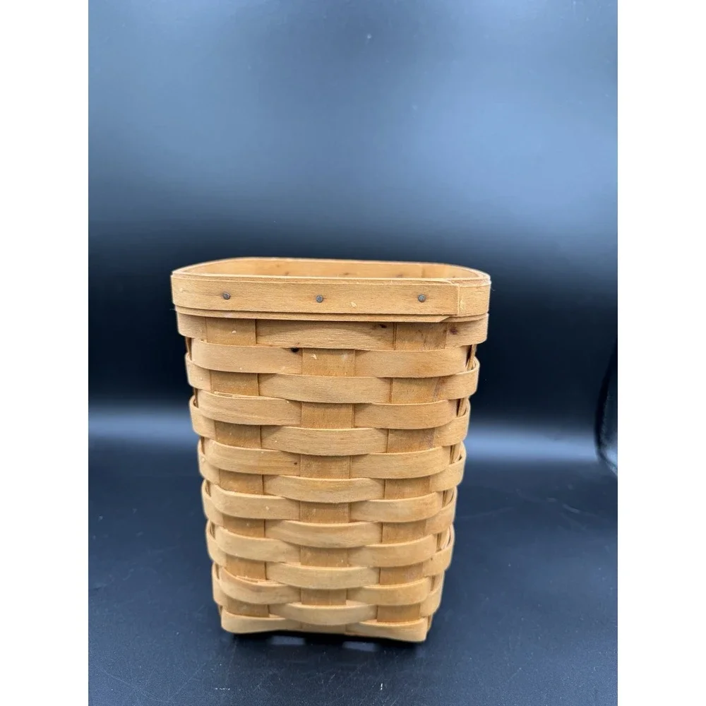 Longaberger 1996 Large Peg Basket 🧺 • Storage • Handwoven Maple